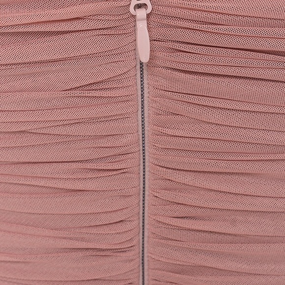 House of CB Sirene Antique Rose Gathered Organza Mesh Midi Dress - Picture 4 of 8